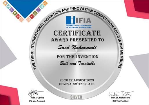 مدال نقره IFIA